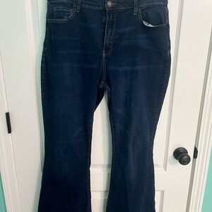 Dark Blue Bell bottom Women's Jeans